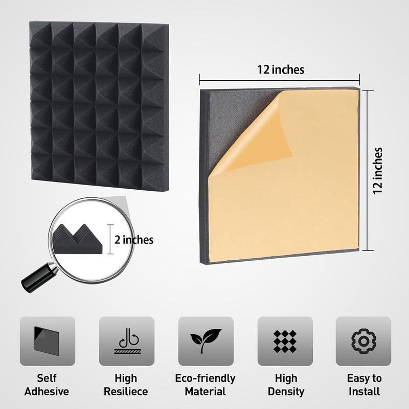 HERBEVER 6 Pack acoustic foam Panels - Image 2